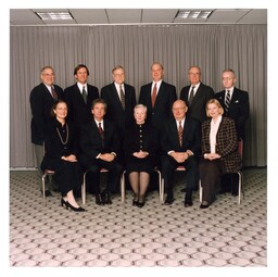 Group Portrait of President Judith Bailey and Unknown People (Part of the NMU Historic Photographs Collection)