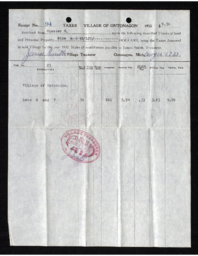 G. Glasser Tax Receipt, 1933-08-16