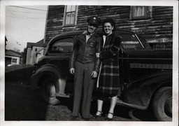 Tom and Dorotha Ross Standing by Car