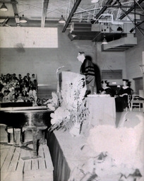 Commencement 1960: Side View of Speaker and Crowd