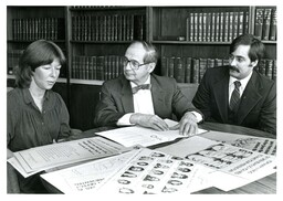 John X. Jamrich and Two People Meeting (Part of the NMU Historic Photographs Collection)