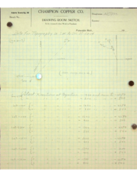 Data for Topography in S.W.1/4 Sec 37 -54-34