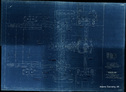 Operating Gear Plan Elevation 24-24-60 Hoisting Engine Built for the Baltic Mining Company.