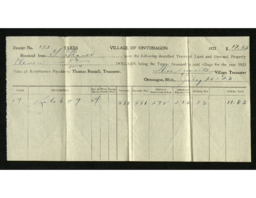 G. Glaser Tax Receipt, 1923-07-30