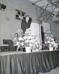 Orientation Week: View of Man Speaking on Stage