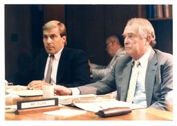 Edward Havlik and Leo Egan in Meeting (Part of the NMU Historic Photographs Collection)