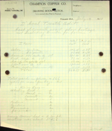 “D” Coal Trestle Adit [Addition?], Cost of Concrete Work