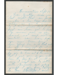 Charles Henry Hatch to James Hatch, 1863-09-13