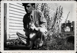 Tom Ross in Uniform with Kitten