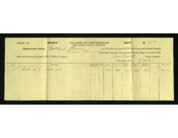 Gottlieb Glaser Tax Receipt, 1920-08-16