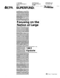 Superfund Focusing on the Nation at Large 1991 Update