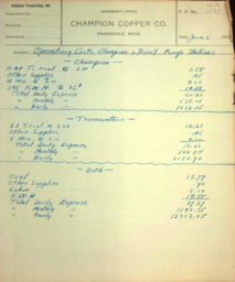 Notes on Operating Costs of Champion and Trimountain Pump Stations