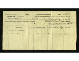 G. Gloser Tax Receipt, 1928-08-17