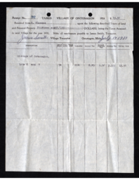 G. Glosser Tax Receipt, 1931-07-17