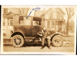 Man and Dog with Car