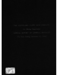 Cleveland-Cliffs Iron Company Mining Department Annual Report, 1948 (Part 1)