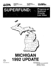 Superfund: Progress at National Priority List Sites Michigan 1992 Update