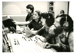 Four People Working at TV Station (Part of the NMU Historic Photographs Collection)