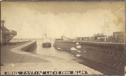 Vessel entering Weitzel Lock