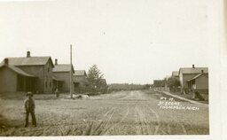 Street Scene in Thompson Village with boardwalks