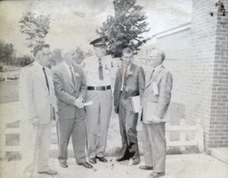 Governor's Annual Safety Conference 1960: Five Men Standing Posed Outdoors For Conference