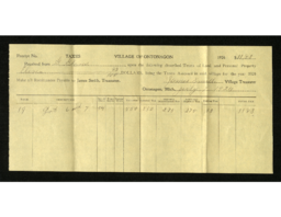 G. Glasser Tax Receipt, 1924-07-07