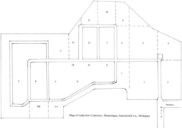 Lakeview Cemetery Map (Manistique, Michigan)