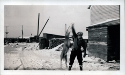 Boy with Jumping Dog