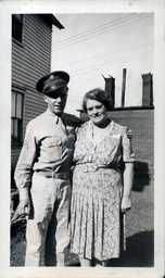 Tom Ross in Uniform with Mother