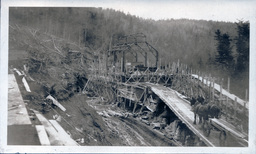 Horses Hauling Wood for the Victoria Dam