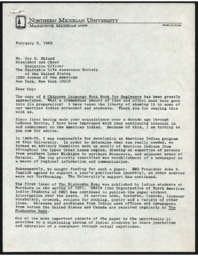 James L. Carter to Coy G. Eklund, 1982-02-03