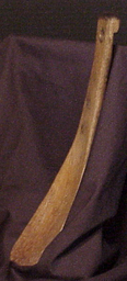 Wooden paddle with plain handle