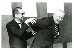 John X. Jamrich and Unknown Man Laughing (Part of the NMU Historic Photographs Collection)