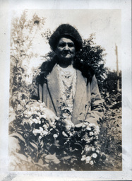 Older Woman with Flowers