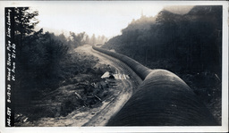 Victoria Wood Stave Pipe Line Looking West from Station 21 and 50