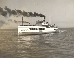 Ferry Mackinaw City crossing the Straits of Mackinac.