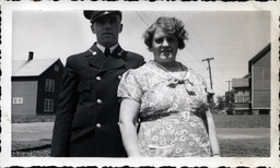 Tom Ross in Ontonagon Fire Department Uniform with Woman