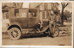 Man with Dog and Car