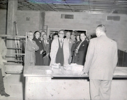 Dickinson County Alumni Student Center 1960: Man Addressing Group of Alumni