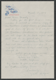 Jack Rogers to Helen Ward, 15 March 1944