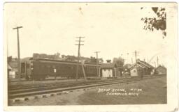 Postcard of The Milwaukee Road Stopped at Champion