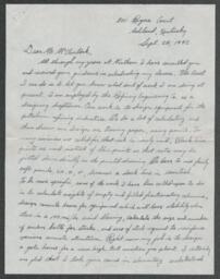 Waino E. Wahtera to Mr. [Wayne?] McClintock, 28 September 1942