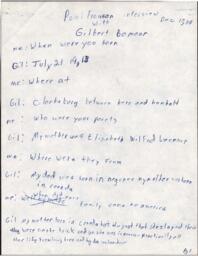 Gilbert Lomour Oral History Transcript, 1988