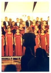 Front View of Part of Choir Performing at Concert (Part of the NMU Historic Photographs Collection)