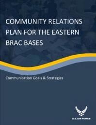 Community Relations Plan for the Eastern BRAC Bases