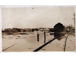 Flooded Lumberyard and Railroad