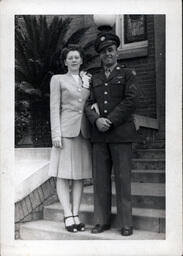 Tom and Dorotha Ross on Staircase