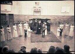 (174-006) Ontonagon High School King and Queen Crowning 1945 (1 of 5)