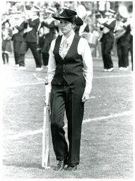 Rifle Twirler Performing in Marching Band (Part of the NMU Historic Photographs Collection)