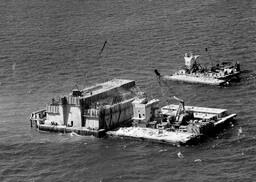 Concrete mixing for Mackinac Bridge (1 of 4)